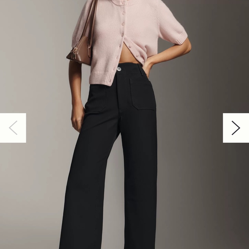 Maeve Black Wide Leg Pants